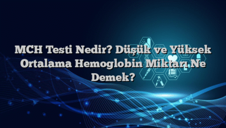 MCH Testi Nedir? Düşük ve Yüksek Ortalama Hemoglobin Miktarı Ne Demek?